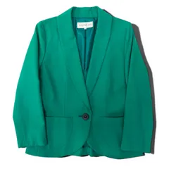 83e12 YVES SAINTLAURENT イヴサンローラン テーラードジャケット アンコンジャケット サイズ38 グリーン レディース 女性服u02tのサムネイル