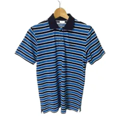 エレッセ ellesse ポロシャツ カットソー ボーダー 半袖 ブルーのサムネイル