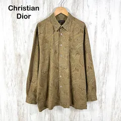 90s Christian Dior ヴィンテージ クリスチャンディオール ペイズリー 総柄 長袖シャツ ブラウンのサムネイル