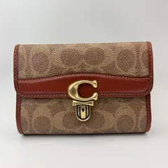 COACH コーチ ストゥディオ ミディアム ウォレット シグネチャー 二つ折り財布  Cロック ブラウンのサムネイル