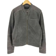 バナナリパブリック BANANA REPUBLIC COW LEATHER 牛革 フェード加工 シングル ライダースジャケット メンズ  Lのサムネイル