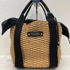 Y6647 BLUE LABEL  CRESTBRIDGE　ブルーレーベル　クレストブリッジ　かごバッグ　トートバッグ　ハンドバッグ　ブラウン×ブラックのサムネイル