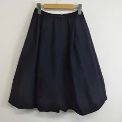FOXEY BOUTIQUE フォクシーブティック バルーンスカート ひざ丈 日本製 タック フレア コクーン 切替え デザイン フォーマル 上品 モード オフィスカジュアル ブラック サイズ40 G664のサムネイル