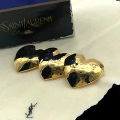 Yves Saint Laurent イヴサンローラン ブローチ ハート ゴールド ヴィンテージ ジュエリー アクセサリー 箱付きのサムネイル