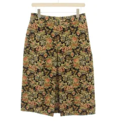 セリーヌ CELINE ボックスプリーツスカートウィズフローラルタペストリーエンブロイダリー box pleat skirt with floral tapestry embroidery スカート ロング 花柄 40 黒 ベージュ 2J092110Kのサムネイル
