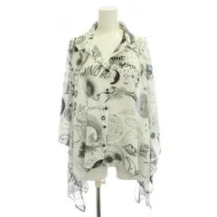 デシグアル Desigual シャツ ブラウス L 白 黒 総柄 長袖 21WWCW44 /JPのサムネイル