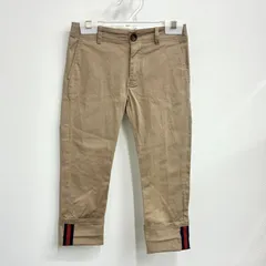 【グッチ GUCCI】キッズ 美品！ロングパンツ チノパンツ シェリーライン 104 (4) ダークベージュのサムネイル