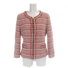 マックスマーラ ウィークエンドライン MAX MARA WEEKEND LINE ジャケット 上着 ツイード 40 ピンク ストライプ柄 ノーカラー 長袖 5041025705 /APのサムネイル