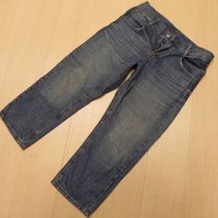 ^493★ EDWIN エドウィン KS0028 アンクル クロップドパンツ インディゴ デニムパンツ W30 ユーズド加工 ジーンズ