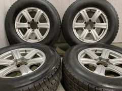 【GOODYEAR ICENAVI SUV 265/65R17】スタッドレス【社外ホイール 17インチ 7.5J6HPCD139.7+25】22年製 バリ溝 ランクルプラド等　(KTK760)