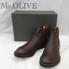 Mr.OLIVE ミスターオリーブ ME829 BLACK VIBRAM SIDE GORE BOOTS WATER