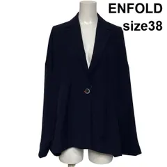 ◆ エンフォルド ENFOLD テーラードジャケット 長袖 シングルブレスト オーバーサイズ Aライン ダークネイビー 38 M 9号 レディース S6I251のサムネイル