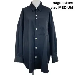 ◆ ナゴンスタンス nagonstans シャツ 長袖 ビッグシルエット ドロップショルダー 黒 MEDIUM L～XL 11-13号 レディース S6I266のサムネイル