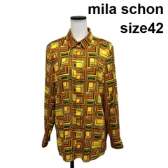 ◆ ミラショーン mila schon シャツ 長袖 レギュラーカラー サイケデリック柄  マルチカラー 42 M 9号 レディース S6I217のサムネイル