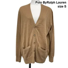 ◆ ポロバイラルフローレン Polo By Ralph Lauren カーディガン 長袖 ロング丈 大きめ キャメル メリノウール S M 9号 レディース S6I233のサムネイル