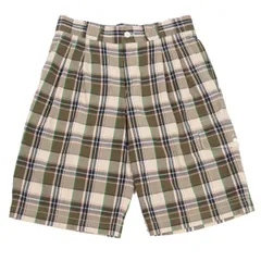 ジュンヤワタナベマン コムデギャルソンJUNYA WATANABE MAN COMME des GARCONS コットンサイドポケットチェックショーツ ベージュカーキ他Sのサムネイル