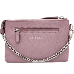 ★★最終特価品 【COLE HAAN/コールハーン】アクセサリーチェーンポーチ  ポーチ レザー ピンクパープル シルバー金具 レディース 【中古】【真子質店】【BL】のサムネイル