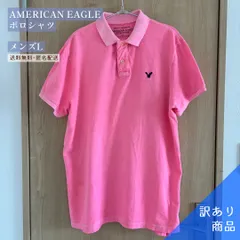 【訳あり】AMERICAN EAGLE ポロシャツ  ピンク メンズ L 鹿の子 古着 リメイク素材 アメリカンイーグルのサムネイル