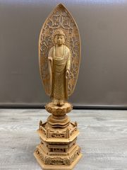 特価・新品】 帝釈天 金泥 紅檀 総高さ約27.5㎝ インドラ 帝釈 - メルカリ