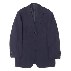 HERMES エルメス ジャケット ネイビー 紺 サイズ:50 ウール リネン ノッチドラペル 3B テーラードジャケット イタリア製 アウター ブレザー 上着【メンズ】【中古】のサムネイル