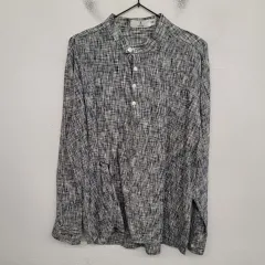 100/L オーカー 춧 헨리넥 シャツのサムネイル