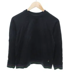 ピーエスポールスミス PS Paul Smith Tシャツ カットソー 長袖 黒 リブ クルーネック ボックスシルエット Sのサムネイル