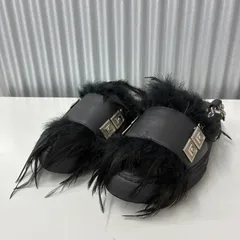 TOGA PULLA フェザーサンダル ブラックのサムネイル