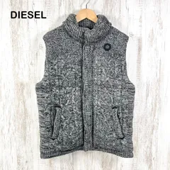 DIESEL ディーゼル ウールニット ダウンベスト グレーのサムネイル
