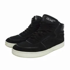 セリーヌ CELINE Z TRAINER CT-01 HIGH TOP SNEAKERS スエード ハイカットスニーカー 靴 43 ブラック 黒 MU1201のサムネイル