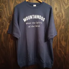 新品 未使用 MOUNTAINDOG 半袖スウェット XL ネイビー 裏パイル ヴィンテージ調 アメカジスタイルのサムネイル