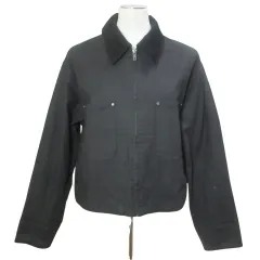 ユニクロ UNIQLO 25AW Zip-Up Short Jacket ジップアップ ショートジャケット 襟コーズ M 黒 ブラック 211-479208 /Xのサムネイル