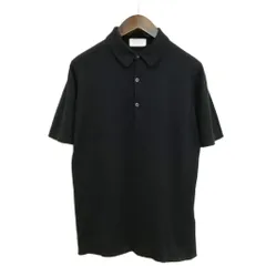 ジョンスメドレー JOHN SMEDLEY シーアイランドコットン 30ゲージ 半袖 ニット ポロシャツ 半袖 M ブラックのサムネイル