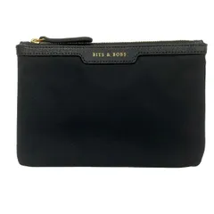 Anya Hindmarch(アニヤハインドマーチ) ポーチ美品  - 黒 BITS&BOBS レザーのサムネイル