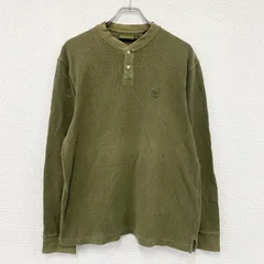Timberland　ティンバーランド　長袖サーマルTシャツ/ロンT　ヘンリーネック　カーキ　Sサイズ　古着のサムネイル