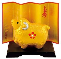干支　未　開運金彩福ヒツジ