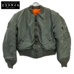 ALPHA INDUSTRIES　アルファインダストリーズ　カーキ MA-1 1968年復刻 パッチ付き フライトジャケット　Sのサムネイル