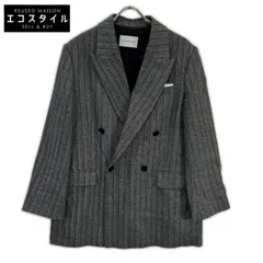 Adam et Rope　アダムエロペ　25AW GAL25030 グレー ダブルブレストツイード&チェックジャケット　38のサムネイル