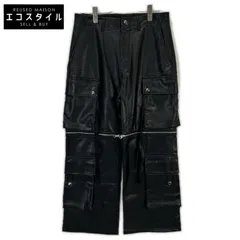 HARE　ハレ　HA010079TO ブラック フェイクレザー 2WAYポケット カーゴパンツ　Sのサムネイル
