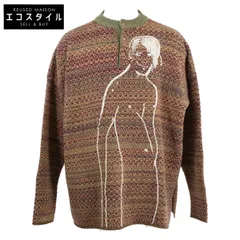 LOEWE　ロエベ　美品 国内正規 H3299630SM ウール 刺繍デザイン ヘンリーネック セーター ニット　Sのサムネイル
