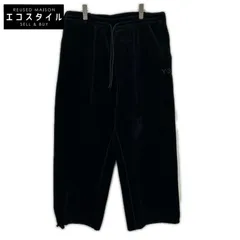 Y-3　ワイスリー　IL2147 ブラック VELVET SPACER CUFFED PANTS ベルベット カフ パンツ　Sのサムネイル