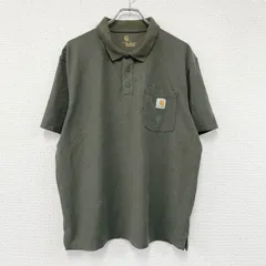 carhatt　カーハート　半袖ポロシャツ　カーキ　Lサイズ　古着のサムネイル