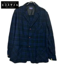 PENDLETON　ペンドルトン　ブルー 50s チェック クルミボタン テーラードジャケットのサムネイル