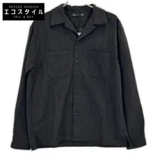 MINEDENIM　マインデニム　2409-5004-69-022 ブラック Open Collar L/S SH ウールシャツジャケット　2のサムネイル