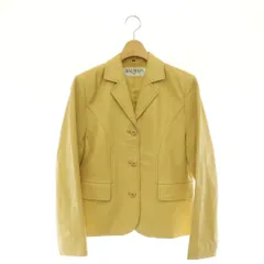 バルマン BALMAIN レザー テーラードジャケット シングル 11 イエロー /HK ■OSのサムネイル