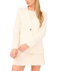 テッドベーカー レディース アウター ジャケット・ブルゾン Vネック ツイード ブレザー Ted Baker Tweed V Neck Blazer Vanilla Iceのサムネイル