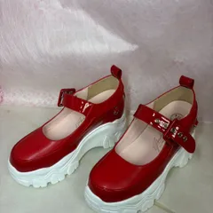 ♡新品未使用♡ 　美品　38サイズ【24.0cm】　ヨースケ YOSUKE  　レディース 　厚底ワンストラップスニーカー　厚底フラットスニーカーパンプス　 MY1531-445のサムネイル