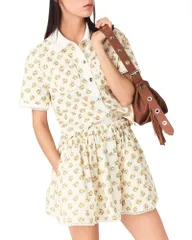 マージュ レディース トップス シャツ プリント Maje Printed Croquetrim Shirt Yellow Small Flowers イエローのサムネイル