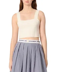 マージュ レディース トップス シャツ ニット Maje Knit Crop Top Ecru エクリュのサムネイル