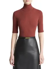 ヴィンス レディース トップス シャツ タートルネック Vince Elbow Sleeve Turtleneck Top Sienaのサムネイル
