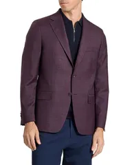 テッドベーカー レディース アウター ジャケット・ブルゾン ジャケット Ted Baker Winfred Plaid Modern Fit Suit Jacket Burgundy バーガンディのサムネイル